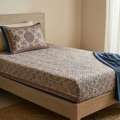 INR 1499,  King Size Bed Sheets Cotton &mdash; 90x108 Inches, 245 GSM Pure Cotton, Handloom Woven | Theindi