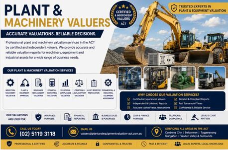 Sydney, Real Estate, Certified Plant And Machinery Valuers In ACT