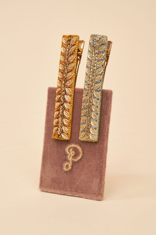 London, Clothing & Accessories, GBP 017,  Powder Sunny & Check Hair Clips For Stylish Looks