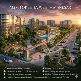 Dwarka, Real Estate For Sale, 1900 Sq. Feet,  M3M Forestia West Sector M9: Premium Homes Near Dwarka Expressway