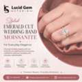 USD 1,  Stylish Emerald Cut Wedding Band Moissanite For Everyday Elegance