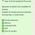 BHD 145/month,  ???? Room For Rent &ndash; Zinj ???? Near Al Kindi Hospital & Pizza Hut  Separate Furnished Room