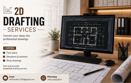 Riyadh, Construction, Professional AutoCAD 2D Drafting Services.