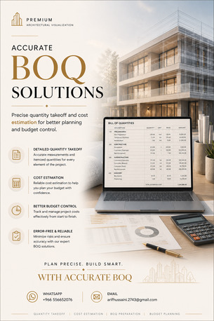 Riyadh, Interior Design, Professional Quantity Takeoff & BOQ Services.