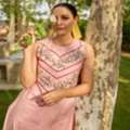INR 1498,  Buy Women's Cotton Embroidered Sleeveless Kurta Set Online