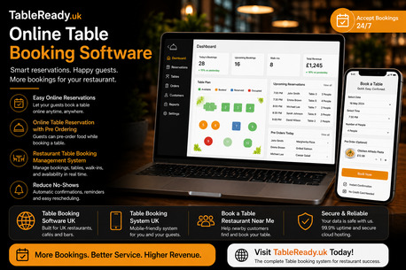 London, Food & Drink, Online Table Booking Software | TableReady.uk