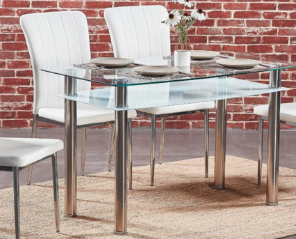 Jeddah, Furniture, SAR 400,  Dining Table 2 Tier Memphis Glass (Homebox)