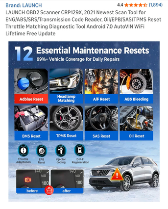 Makkah, Auto Parts, SAR 1100,  Launch OBD2 Scanner CRP129X