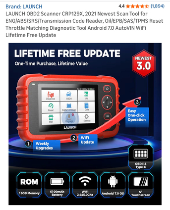 Makkah, Auto Parts, SAR 1100,  Launch OBD2 Scanner CRP129X