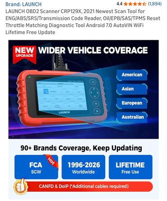 Makkah, Auto Parts, SAR 1100,  Launch OBD2 Scanner CRP129X