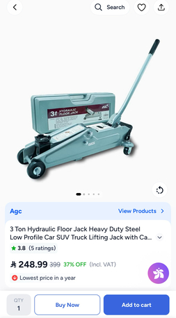 Makkah, Auto Parts, SAR 200,  3-Ton Hydraulic Car Jack