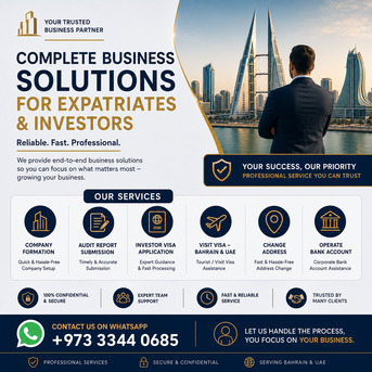 Manama, Business, Business Setup & Investor Visa Services In Bahrain And Uae
