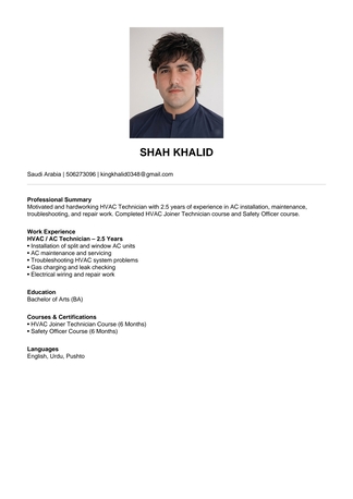 Dammam, Jobs, Experienced HVAC & AC Technician Looking For Job (Full-time