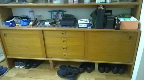 Riyadh, Furniture, SAR 1000,  Sliding Showcase And 2 Seater Bedroom Sofa Urgent Sale