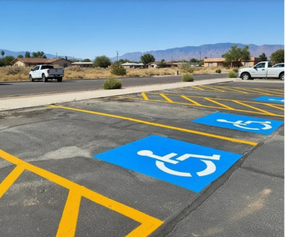 Kabul, Construction, Parking Lot Striping Of Chandler