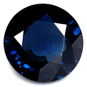 New York, Jewelry, USD 1437,  Untreated 0.82 Cts. Deep Blue Sapphire Gem Round, AAA Quality