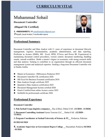 Riyadh, Job Seekers, Documents Controller