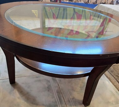 Al Malaz, Furniture, SAR 150,  Center & Side Table Glass Top At Throwaway Price - 150 SAR