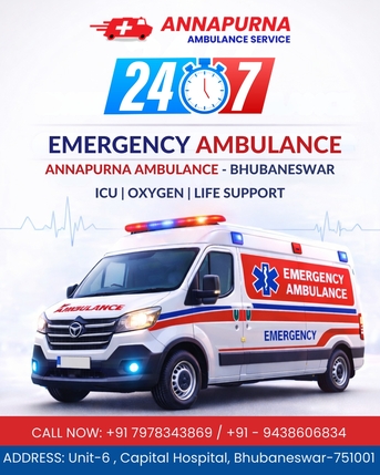Bhubaneswar, Medical, Emergency Ambulance Service In Bhubaneswar