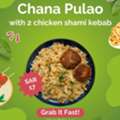SAR 17,  Homemade Food - Chana Pulao With 2 Chicken Shami Kebab- Available