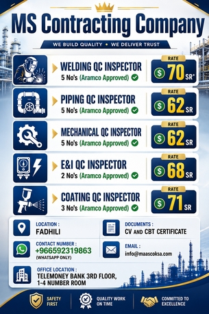 Dammam, Jobs, Urgent Requirement