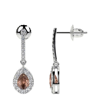 New York, Jewelry, USD 2236,  Classic Pear Shape 1.29cttw Morganite Earrings For Her At GemsNY
