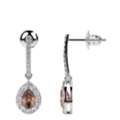 USD 2236,  Affordable 1.29cttw Pear Shape Morganite Earrings For Her At GemsNY
