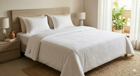 Mumbai, Household Items, INR 1499,  White Cotton Bedsheets &mdash; 245 GSM Pure Cotton, Handloom Woven, Soft & Breathable