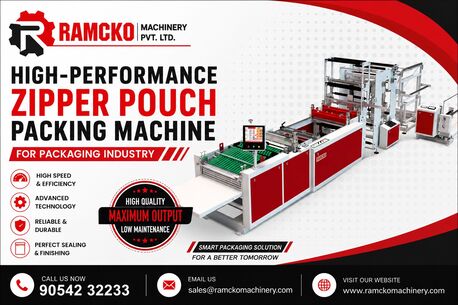 Ahmedabad, Business, High-Performance Zipper Pouch Packing Machine For Packaging Industry
