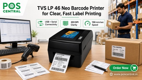 Noida, Computers, INR 12999,  Buy TVS LP 46 Neo Barcode Printer For Indian Business Labels