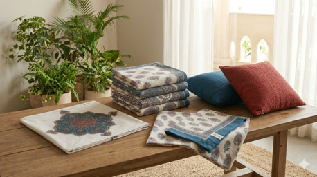 Mumbai, Household Items, INR 799,  Cotton Pillow Covers &mdash; Handloom Woven, Hand Block Printed, Pure Cotton, Set Of 2 | Theindi