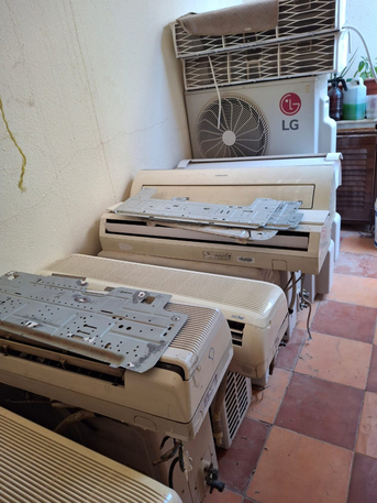 Sulai, Appliances, SAR 600,  Used Samsung & LG Split AC + Sharp Refrigerato