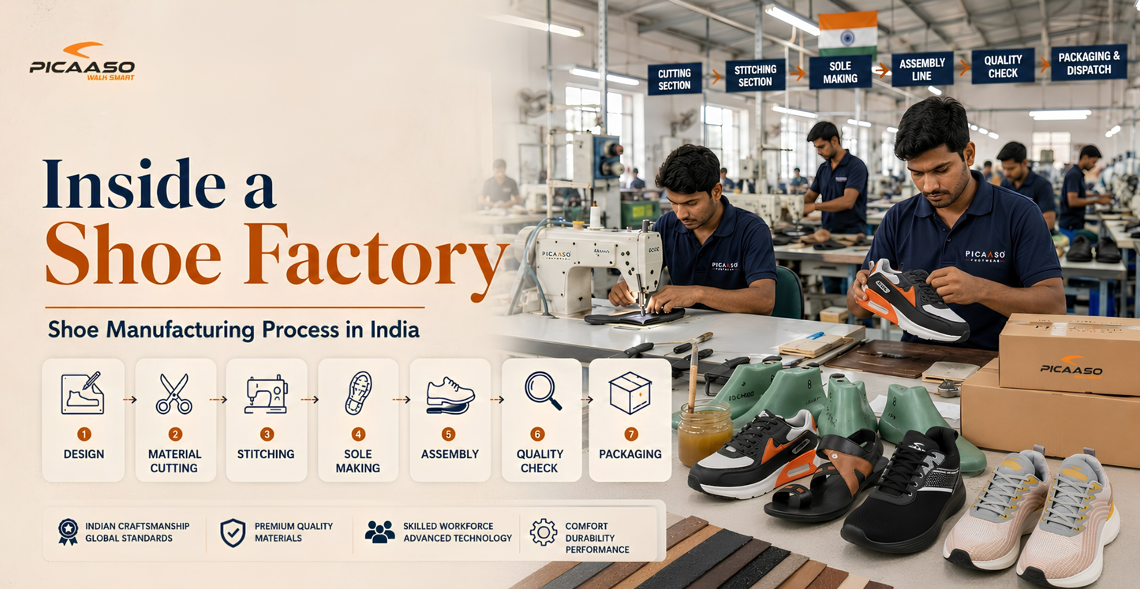 Haryana, Clothing & Accessories, Inside A Shoe Factory: Shoe Manufacturing Process In India