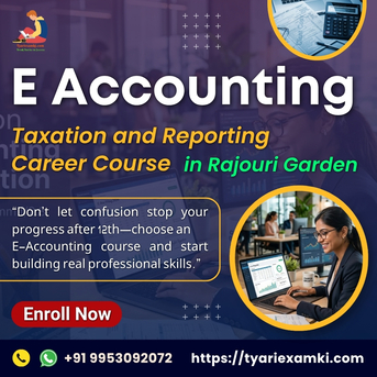 New Delhi, Lessons Offered, Job-Oriented E- Accounting And Taxation Course In Rajouri Garden