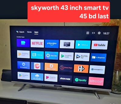 Manama, Electronics, BHD 45,  Skyworth 43 Inch Smart Tv 45 Bd Last With Original Remote Msg 3670 8372 Wts Ap