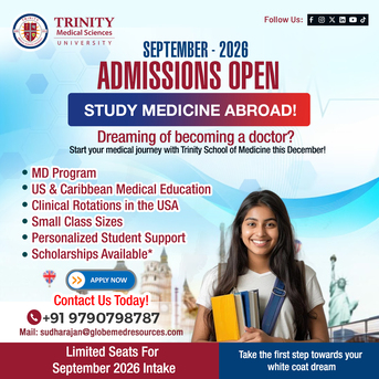 Chennai, Education, Trinity Medical Sciences University &ndash; September 2026 Admissions Open