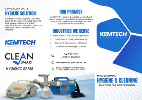 Dubai, Household Items, AED 500,  Kemtech Hygiene Concepts LLC
