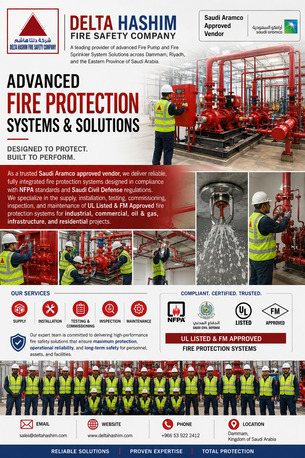 Dammam, Technical, UL Listed, Fire Pump & Fire Sprinkler System, Supply, Installation & Maintenance Services