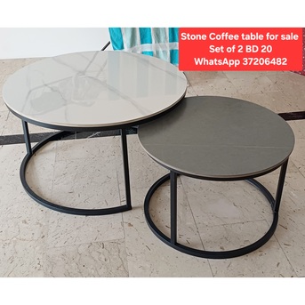 Manama, Furniture, BHD 20,  ✅️ Stone Coffee Table Set Of 2 For Sale In Good Condition With Delivery