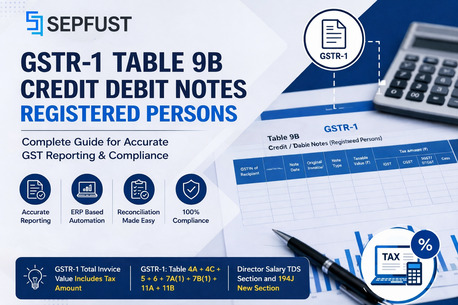 Faridabad, Software Development, GSTR-1 Table 9B Credit Debit Notes Registered Persons