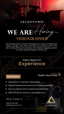 Riyadh, Jobs, Urgently Required Videographer In Riyadh