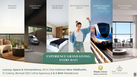 Mumbai, Apartments, Flats, Houses & Villas, Furnished,  3 BR,  1400 Sq. Meter,  Luxury 2 & 3 BHK Apartments In Kandivali West By Dimples Group