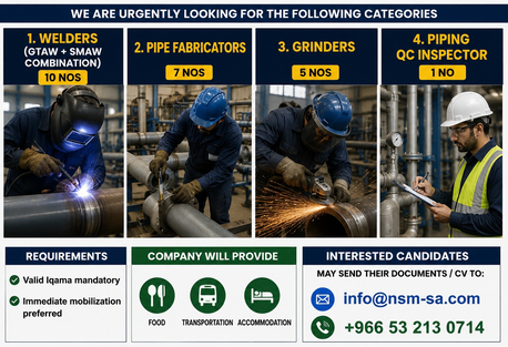 Dammam, Jobs, Urgent Manpower Requirement