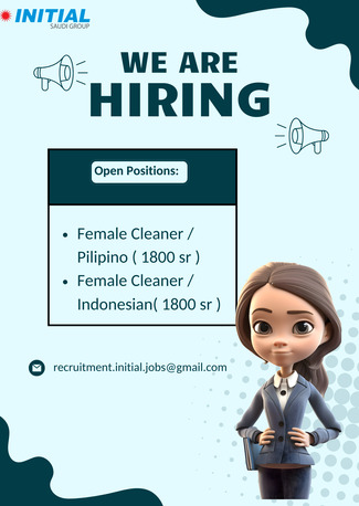 Riyadh, Jobs, Female Cleaners