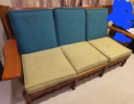 Juffair, Furniture, BHD 5,  HANDMADE ORIGINAL WOODEN SOFA URGENT SALE 5 BD