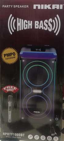 Riyadh, Appliances, SAR 479,  >>NIKAI PARTY SPEAKER KARAOKE (sealed Box Brand New) HIGH BASS PMPO 30,000Watts MULTIMEDIA