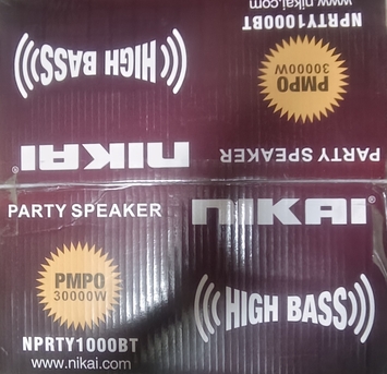Riyadh, Appliances, SAR 479,  >>NIKAI PARTY SPEAKER KARAOKE (sealed Box Brand New) HIGH BASS PMPO 30,000Watts MULTIMEDIA
