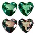 USD 1863,  Untreated 0.46 Cttw. Loose Alexandrite Heart Matched Pair, AAAA Quality
