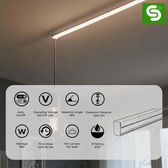 Noida, Electronics, Motion Sensor Tubelight For Home, Hallway, Parking & Corridor | T5 Dimmable LED | Esysense