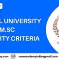 Manipal University Online M.sc Eligibility Criteria